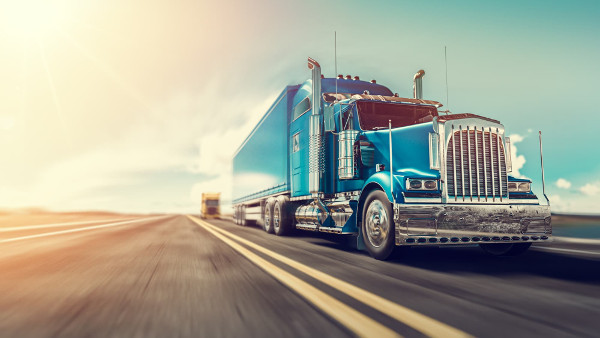 Semi-truck on highway